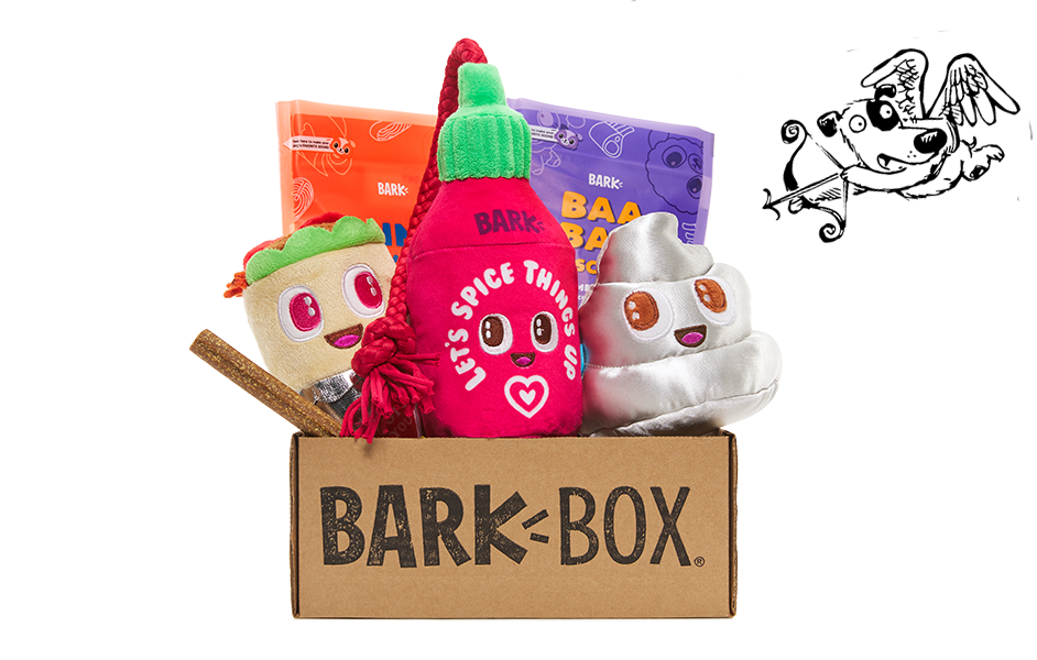 Dinner Dates Valentine's Day themed Dog Toys BarkBox